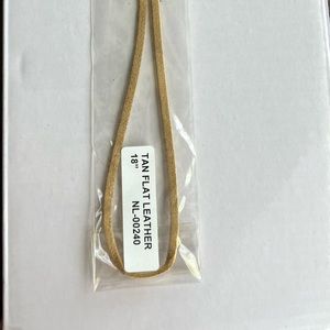 Tan leather necklace cord. 18”